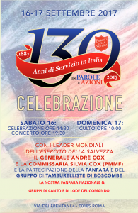 celebrazione _esercito salvezza_settembre 2017