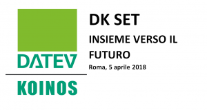 DATEV KOINOS 5 APRILE 2018