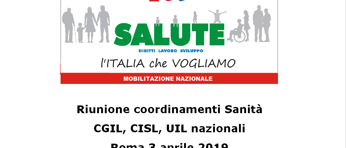 SALUTE CGIL CSL UIL