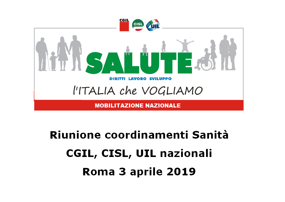 SALUTE CGIL CSL UIL