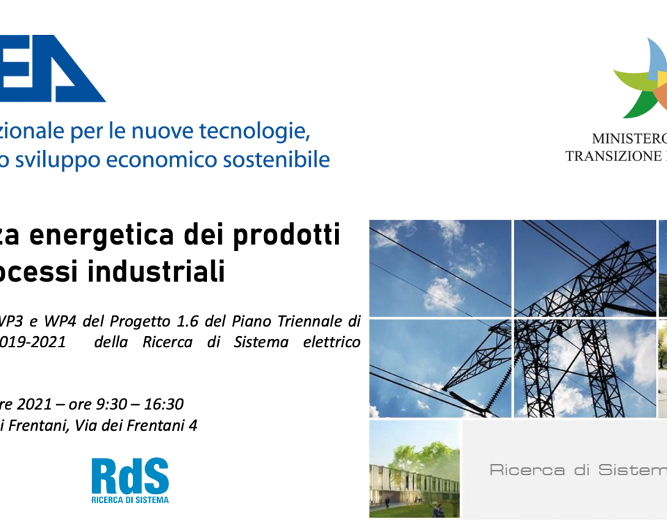 locandina evento ENEA -“Efficienza energetica dei prodotti e dei processi industriali” del 2 dicembre 2021