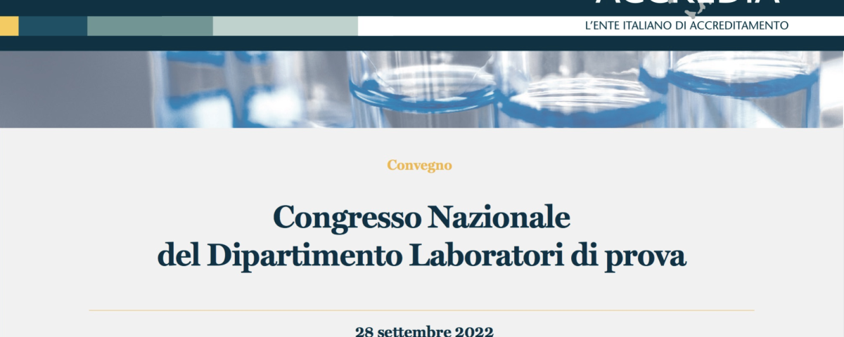 locandinaCongresso Nazionale del Dipartimento Laboratori di prova 28 settembre 2022